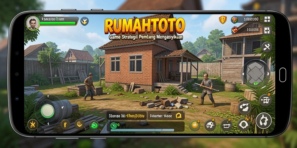 Tampilan gameplay RUMAHTOTO yang menarik dengan elemen desain rumah.
