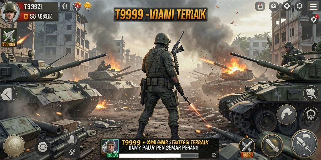 Tangkapan layar menarik dari gameplay strategis T9999 yang mengasyikkan.