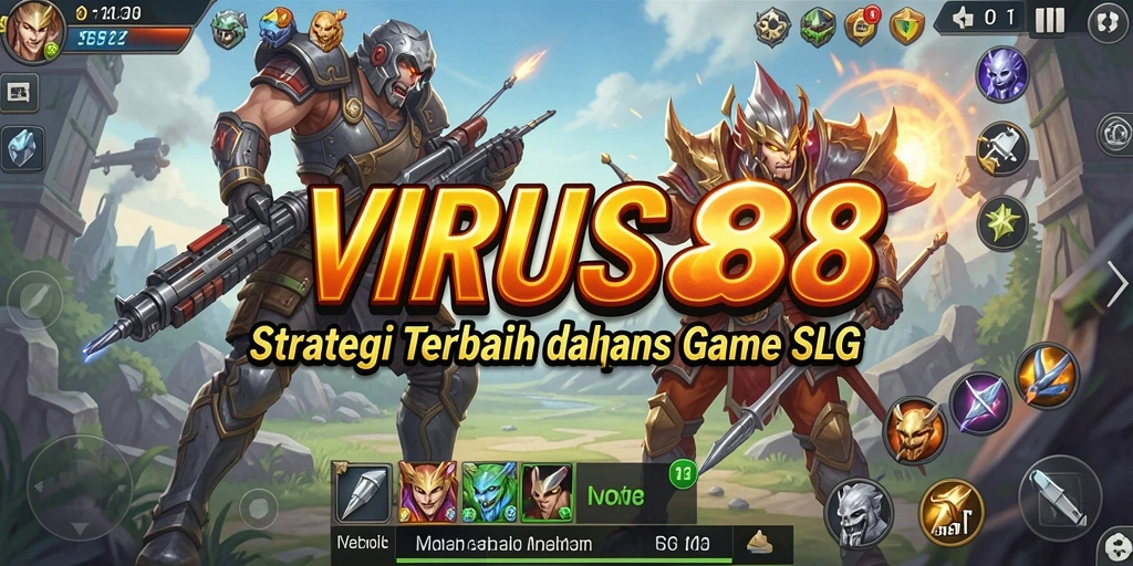 Screenshot gameplay VIRUS88 menampilkan strategi dan pertempuran yang seru.